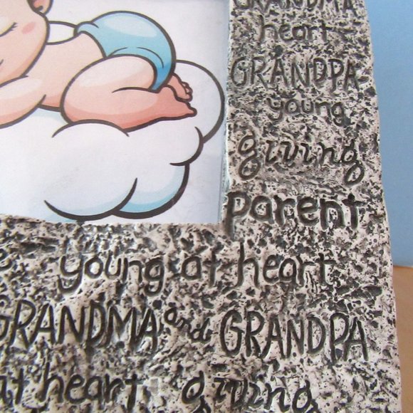 Ceramic Grandparents picture frame - 4 1/2 x 3 photo - grandma & grampa - Cute! - Picture 5 of 7